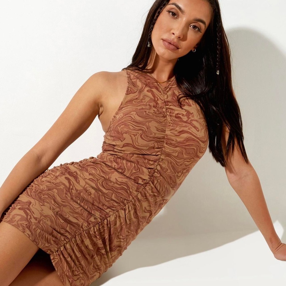 Motel Rocks Brown Mini Dress - Picture 5 of 7